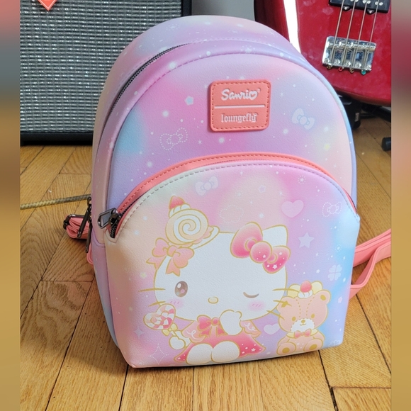 Loungefly Handbags - Loungefly Pastel Pink Purple Hello Kitty Mini Backpack